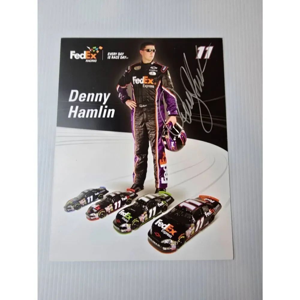Deny Hamlin Hero Card-Signed, Framed
